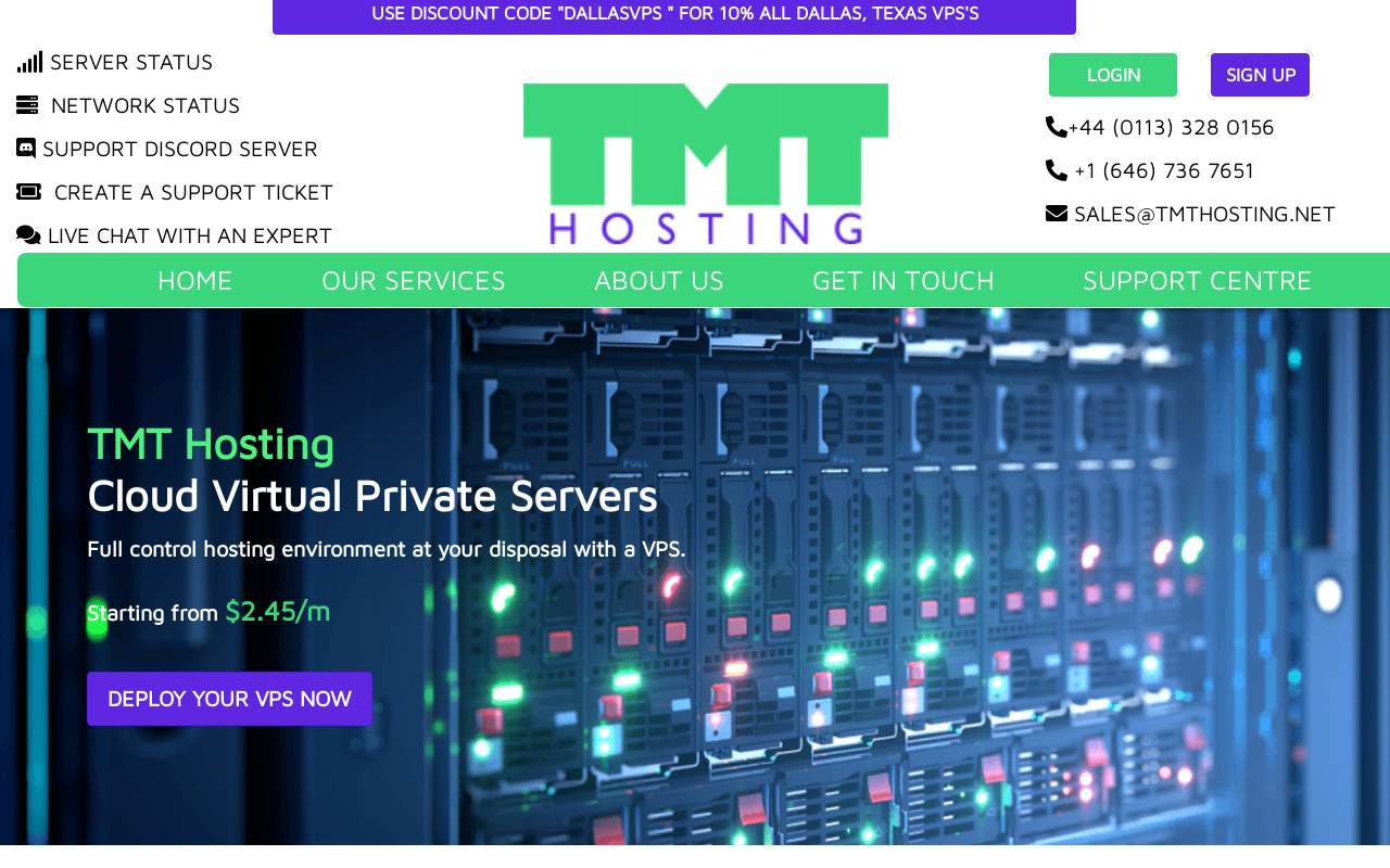 TMT Hosting 官网截图